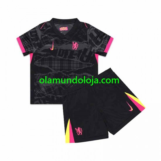 Camisola Chelsea Criança Equipamento Terceiro 2024-2025 Manga Curta